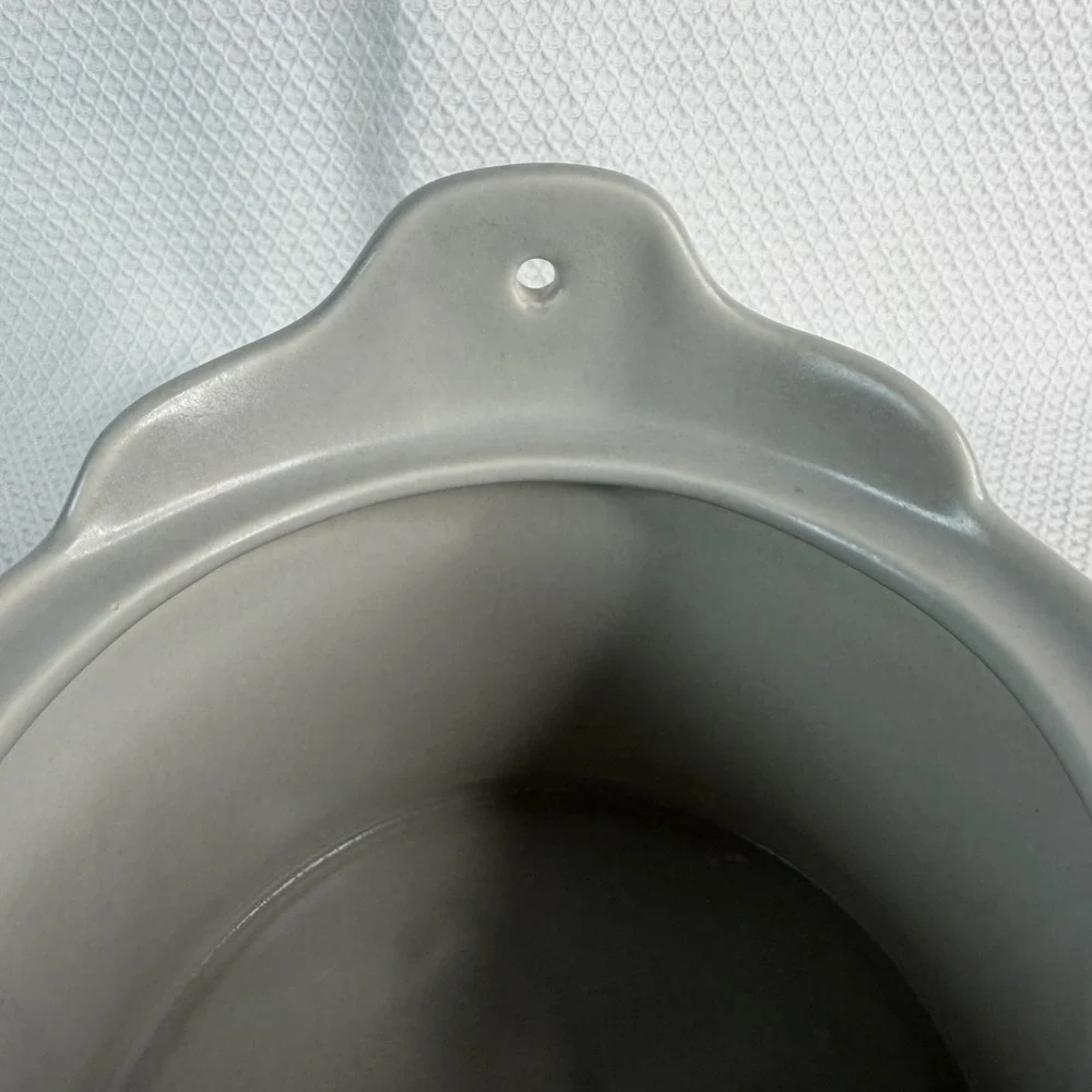 Vintage Pfaltzgraff Yorktowne Salt Cellar Box Crock with Lid Gray Blue Stoneware
